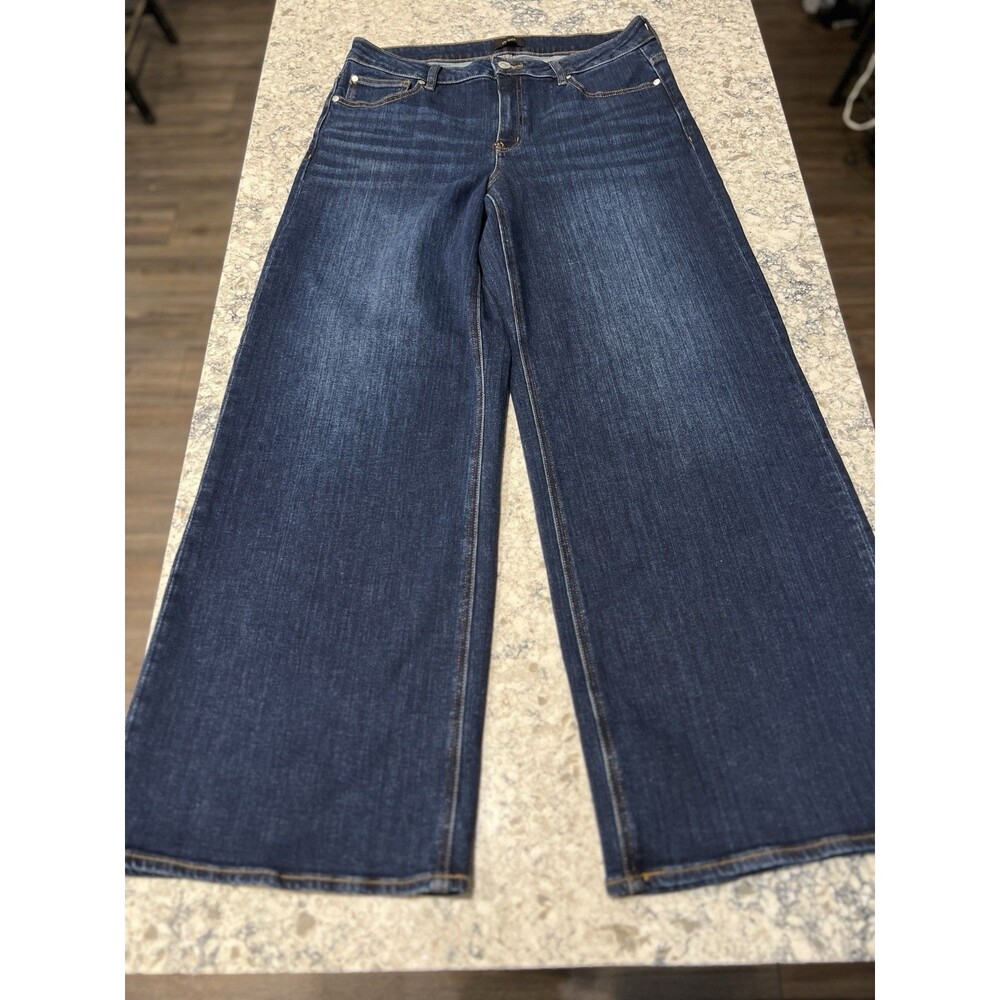 Quince Women Luna Stretch Wide Leg Jeans Midnight Blue 32